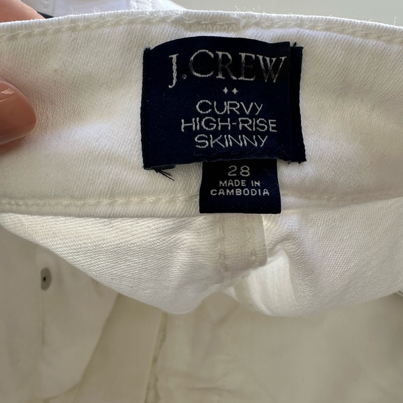 J. Crew Factory Curvy 10" high-rise white skinny jean in signature stretch - Picture 8 of 10